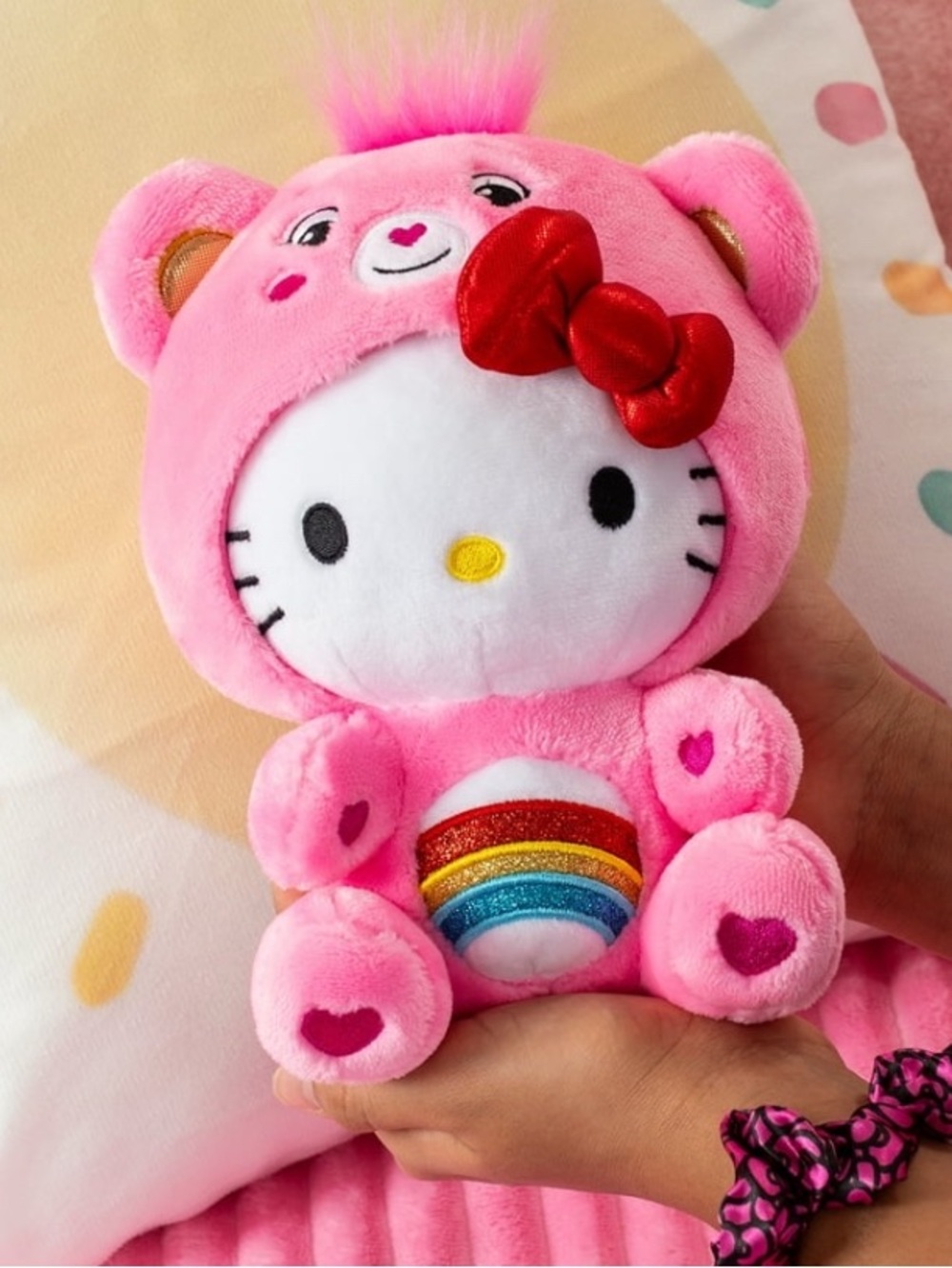 Hello Kitty - Cheer Bear Care Bears 9’ Plush